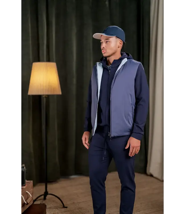 Essentials Cou7ure Reflection Reversible Bodywarmer - Dark Blue/Light Blue