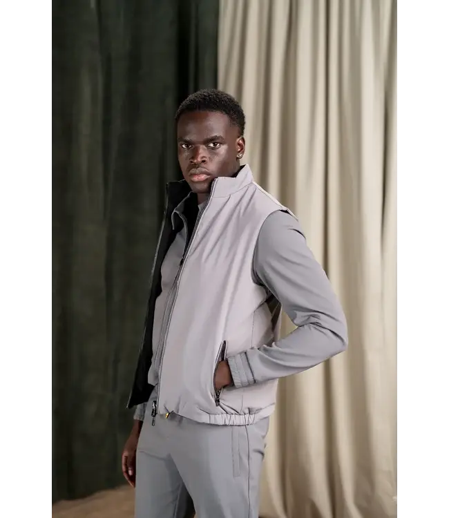 Essentials Reflection Reversible Bodywarmer - Black/Gray