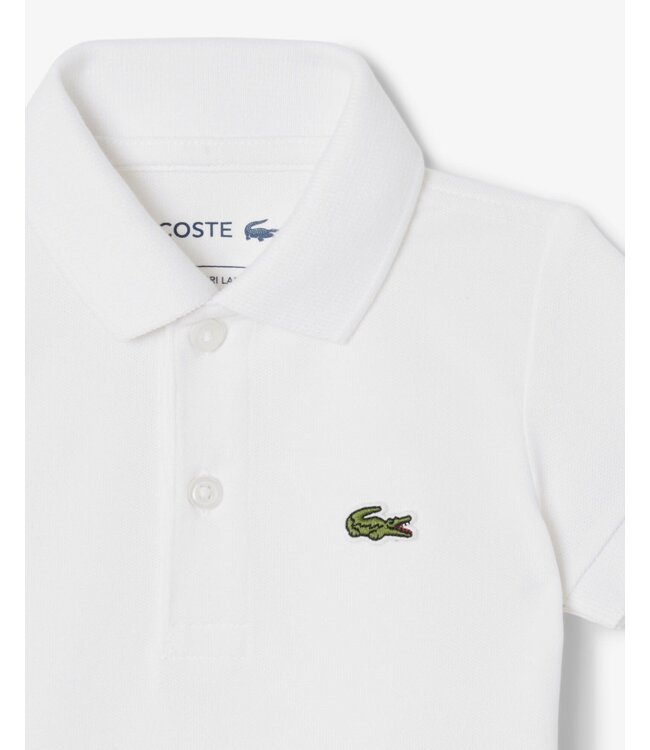 Lacoste Piqué Baby Romper Wit