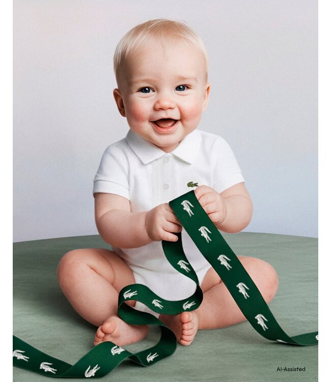Lacoste Piqué Baby Romper Wit