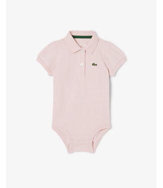 Lacoste Lacoste Piqué Baby Romper Roze