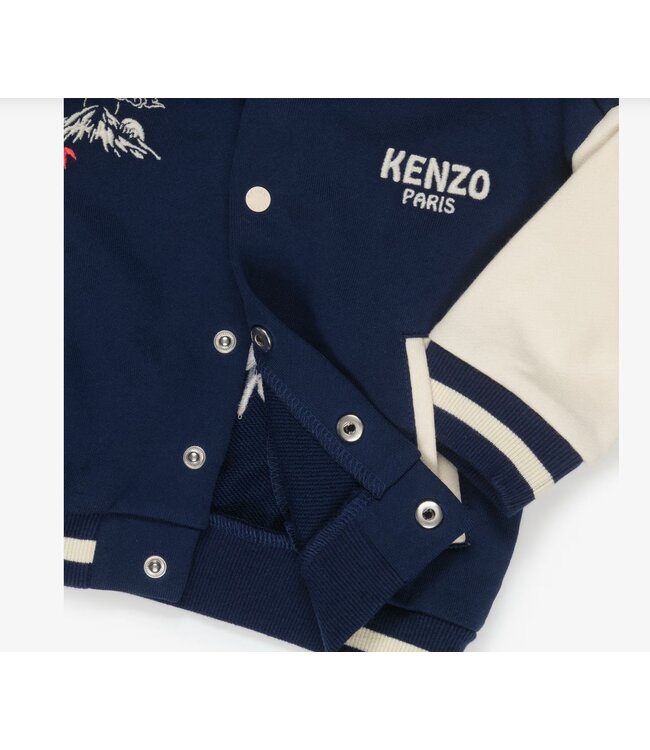 KENZO KIDS Boys Navy Blue & Ivory Cotton Jersey Jacket & Trouser Set