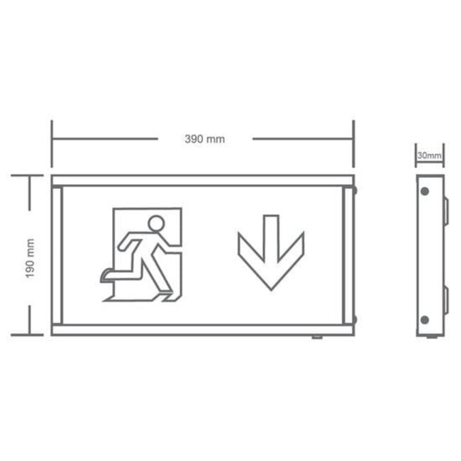 Normlights Escape opbouw noodverlichting