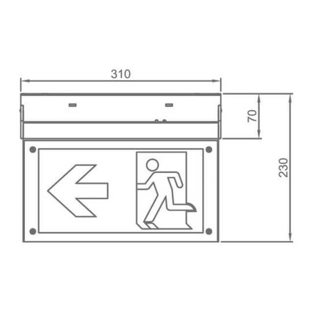 Normlights Normlights Bulkhead opbouw LED noodverlichting