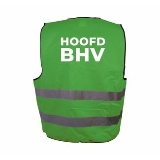 Hoofd BHV hesje groen