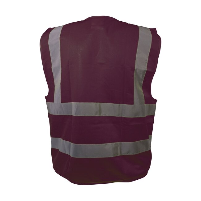 Veiligheidshesje bordeaux rood