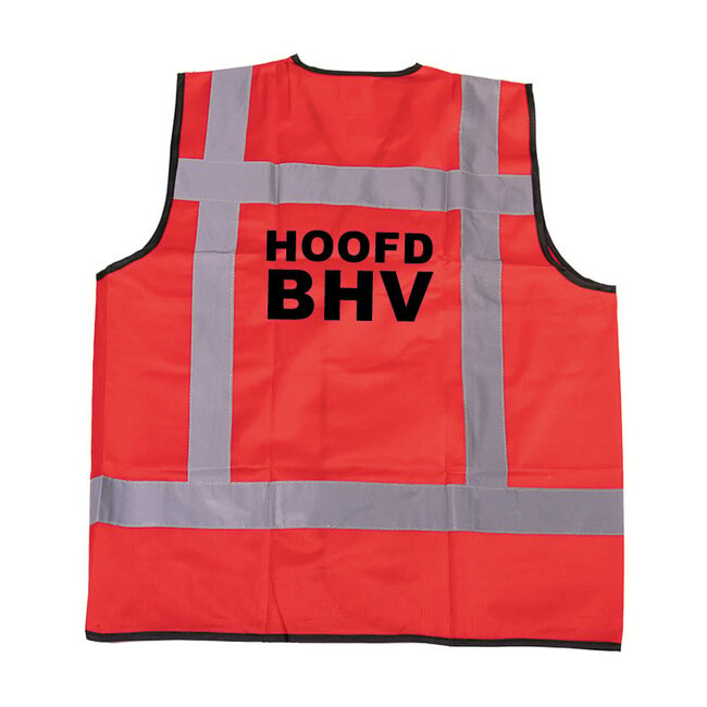 RWS veiligheidsvest hoofd BHV rood