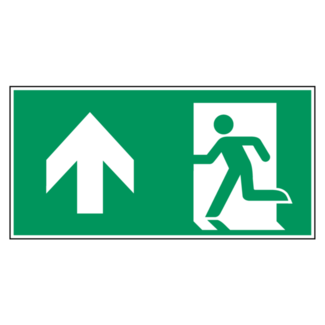 Nooduitgang rechtdoor pictogram