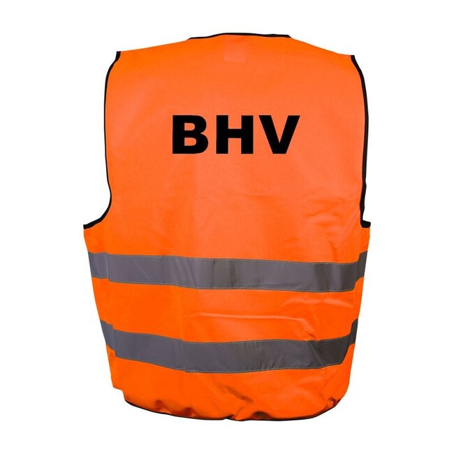 Hesje oranje BHV opdruk voor/achter