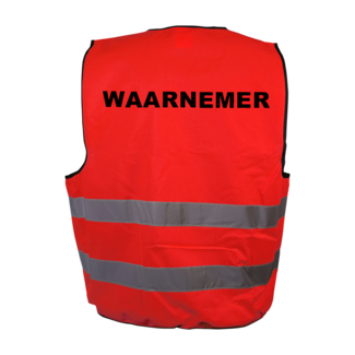 Waarnemer hesje rood