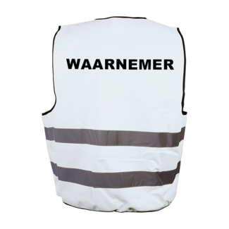 Waarnemer hesje wit