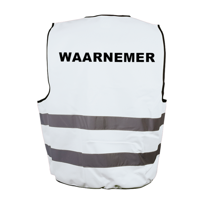 Waarnemer hesje wit