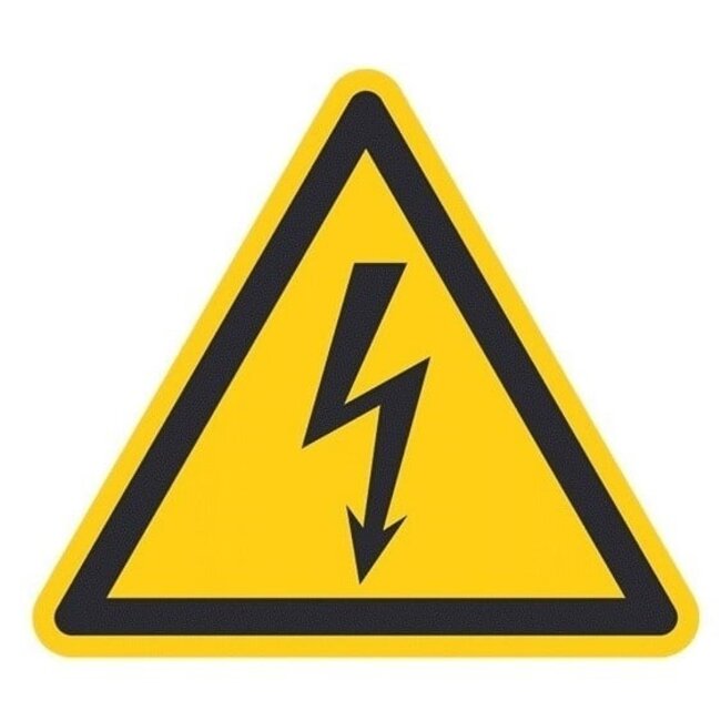 Waarschuwingssticker elektrische spanning, op rol