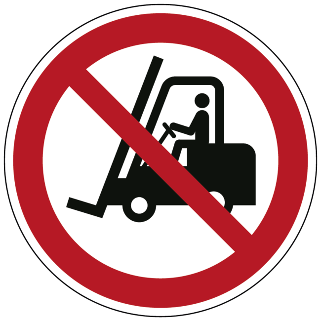 Heftruck verboden pictogram