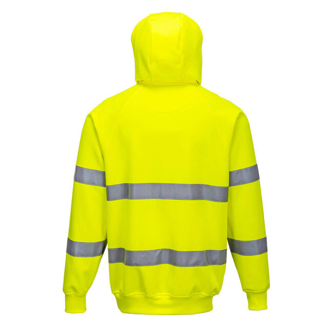 Reflecterende hoodie geel