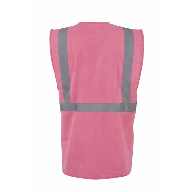 Veiligheidshesje met rits roze