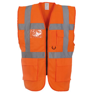 Veiligheidshesje met rits oranje