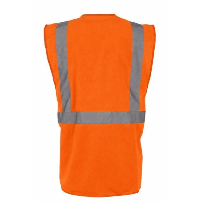 Veiligheidshesje met rits oranje