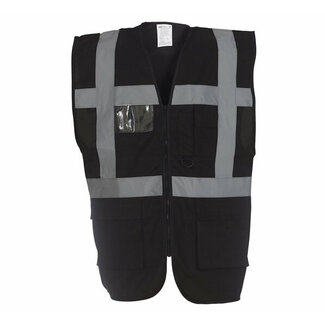 Veiligheidshesje met rits zwart