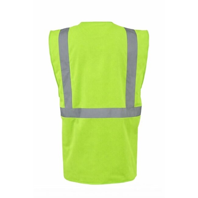 Veiligheidshesje met rits lime