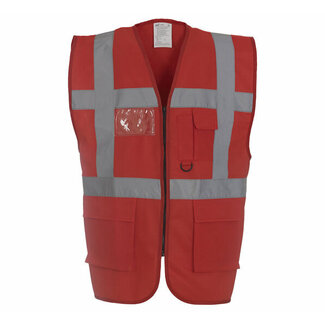 Veiligheidshesje met rits rood