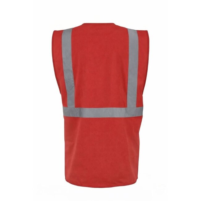 Veiligheidshesje met rits rood