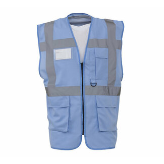 Veiligheidshesje met rits lichtblauw