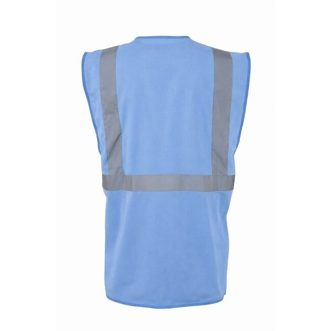 Veiligheidshesje met rits lichtblauw