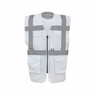 Veiligheidshesje met rits wit