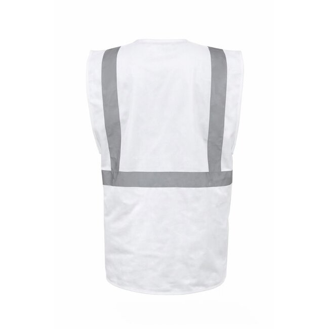 Veiligheidshesje met rits wit