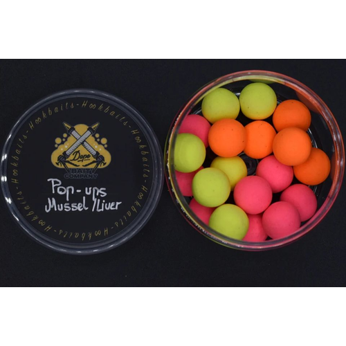 Dope Baits Mussel Liver mixed fluoro pop ups