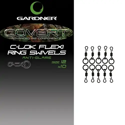Gardner Tackle Covert C-Lok Flexi ring swivel size 12