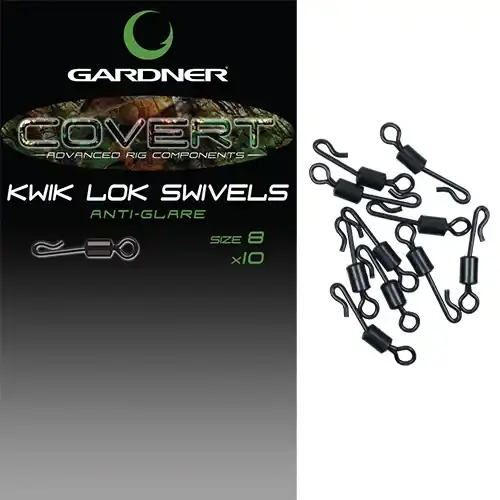 Gardner Tackle Covert Kwik lok swivel size 8 anti glare