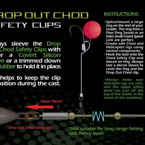 Gardner Tackle Drop Out Chod safety clips