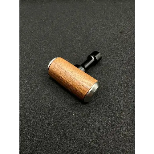 Reel King Self fit handle ugrade walnut with coloured endcaps