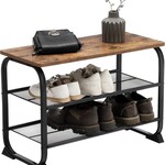 Dok Home Nancy's Shoe Rack - Shoe Cabinet For 6 Pairs of Shoes - Vintage Cabinet - Side Table - Bathroom Table