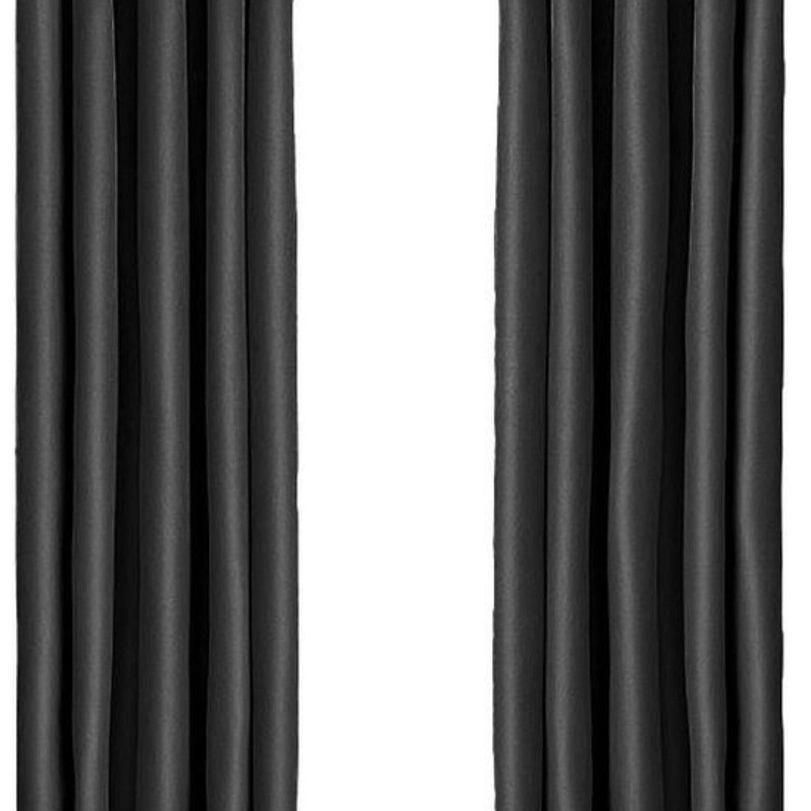 Larson - Luxury plain blackout curtain - with hooks - 1.5m x 2.5m - Black