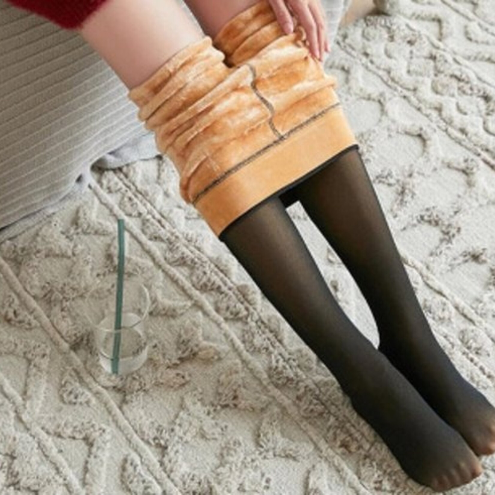 Magic Fleece Tights - One Size - Coffee- Wonderfully Warm & Soft