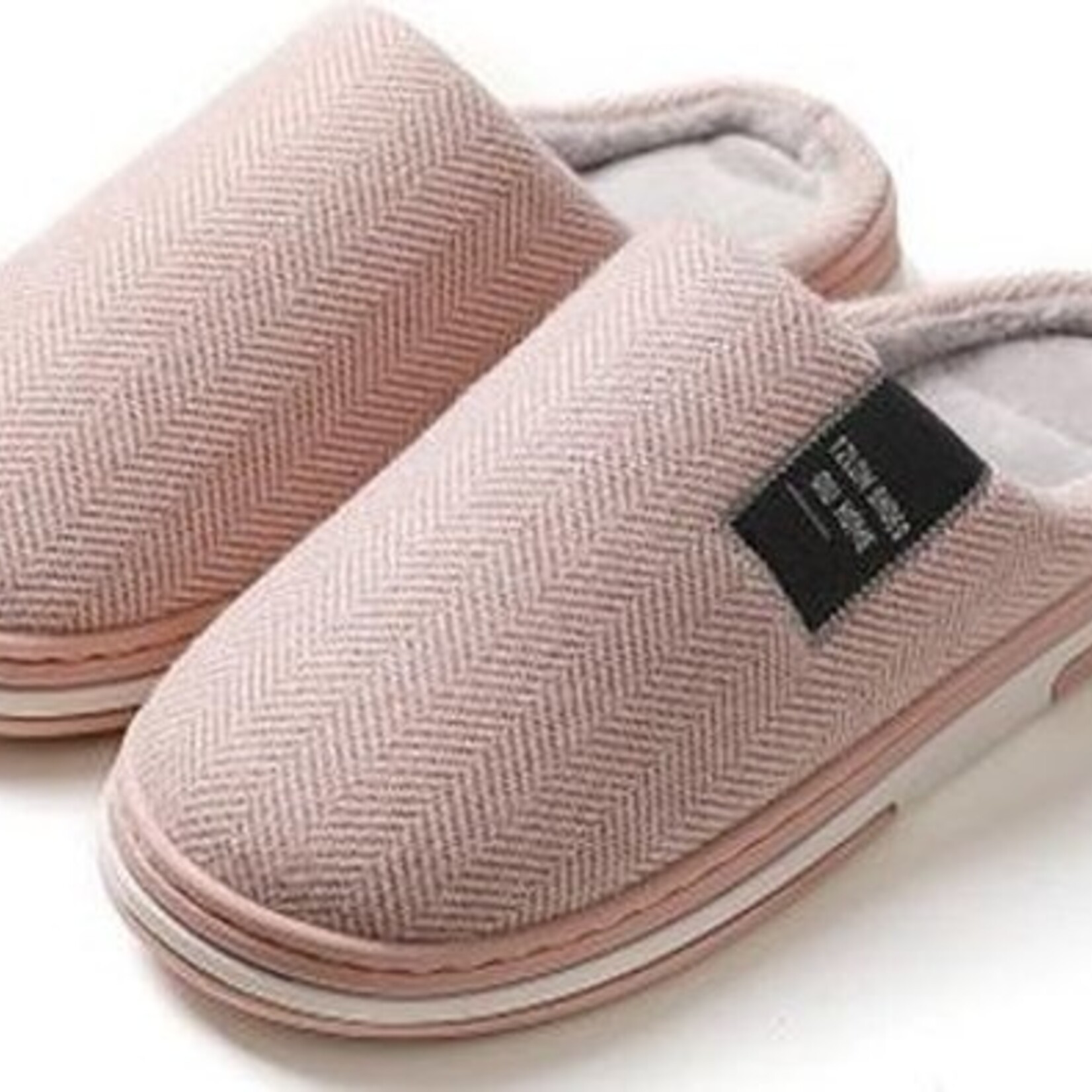 Herringbone slippers - size 36/37 - light pink