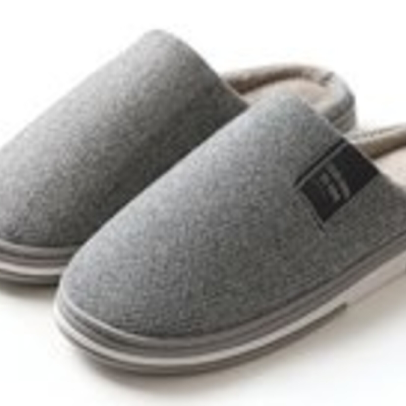 Herringbone Slippers - Size 42 -43 - Light gray