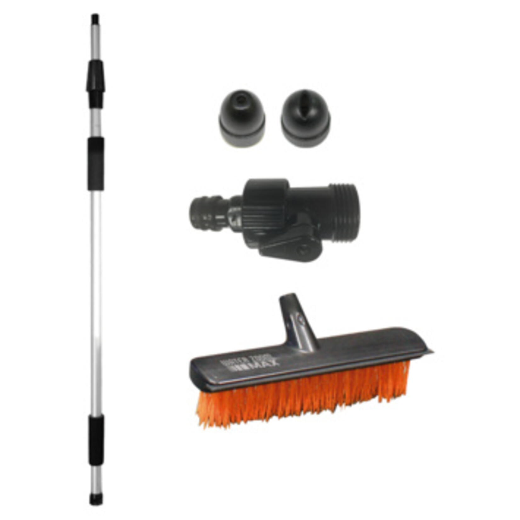 Shine Water Zoom max High Pressure Broom | Cleaning Broom | Wash Brush Car, Caravan, Boat | Scrubber for Terrace & Garden | Telescopic & Universal | Car Wash Brush