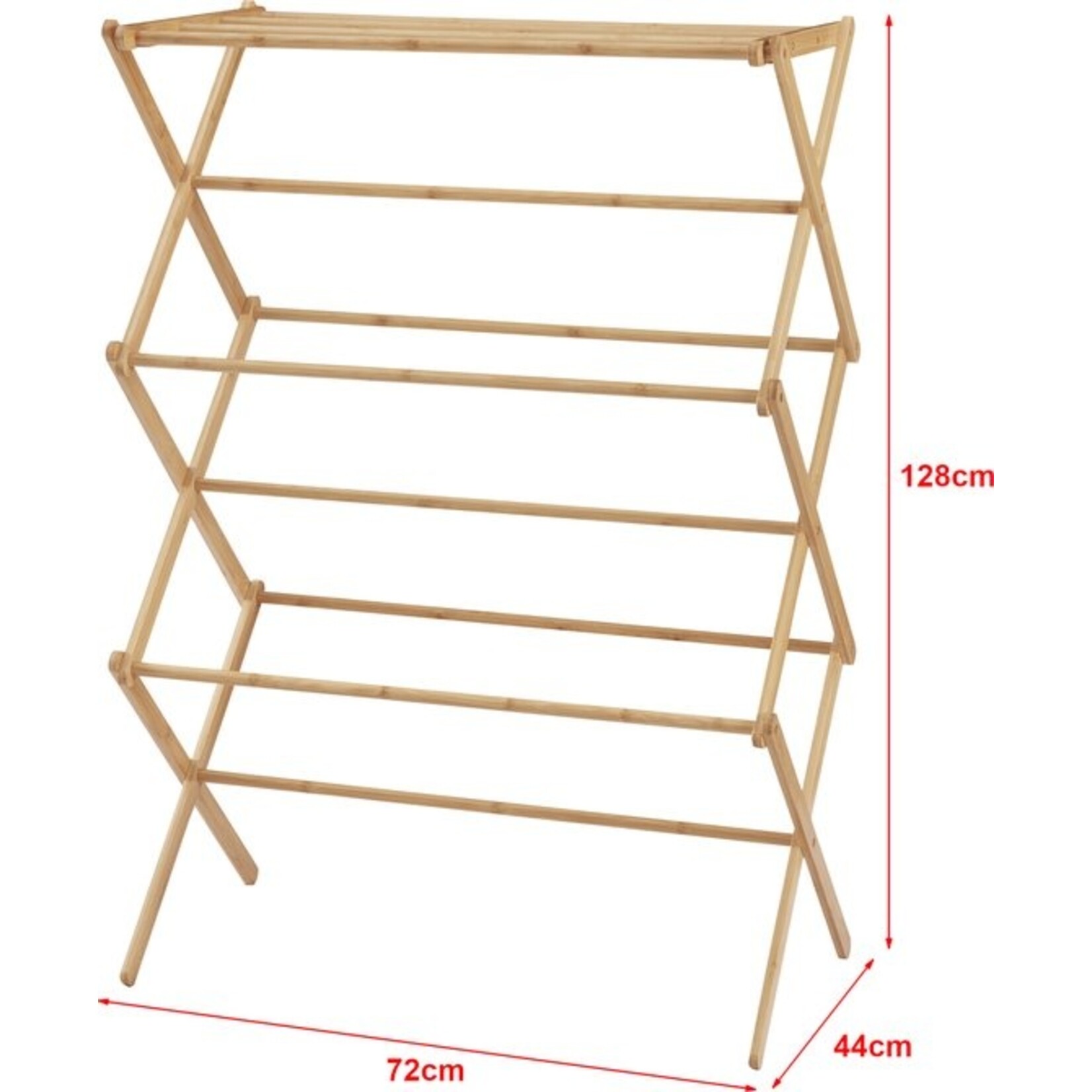 Dok Home Droogrek Grinau inklapbaar 110x57x35.5 cm bamboe