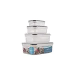 Dok Home 4 delig vershoudbakjes The white series 120ml, 240ml, 500ml, 1000ml