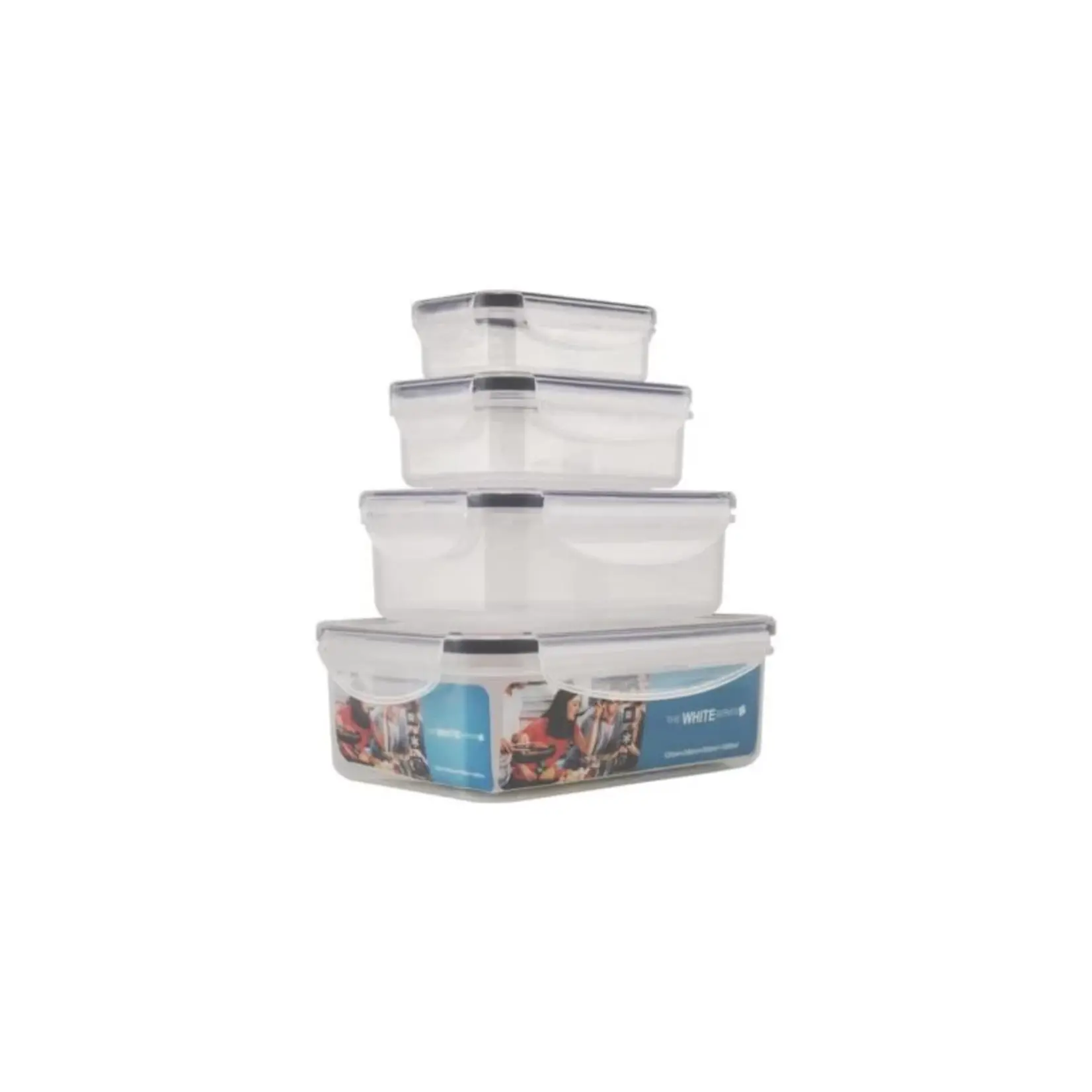 Set of food containers The white series 120ml, 240ml, 500ml, 1000ml