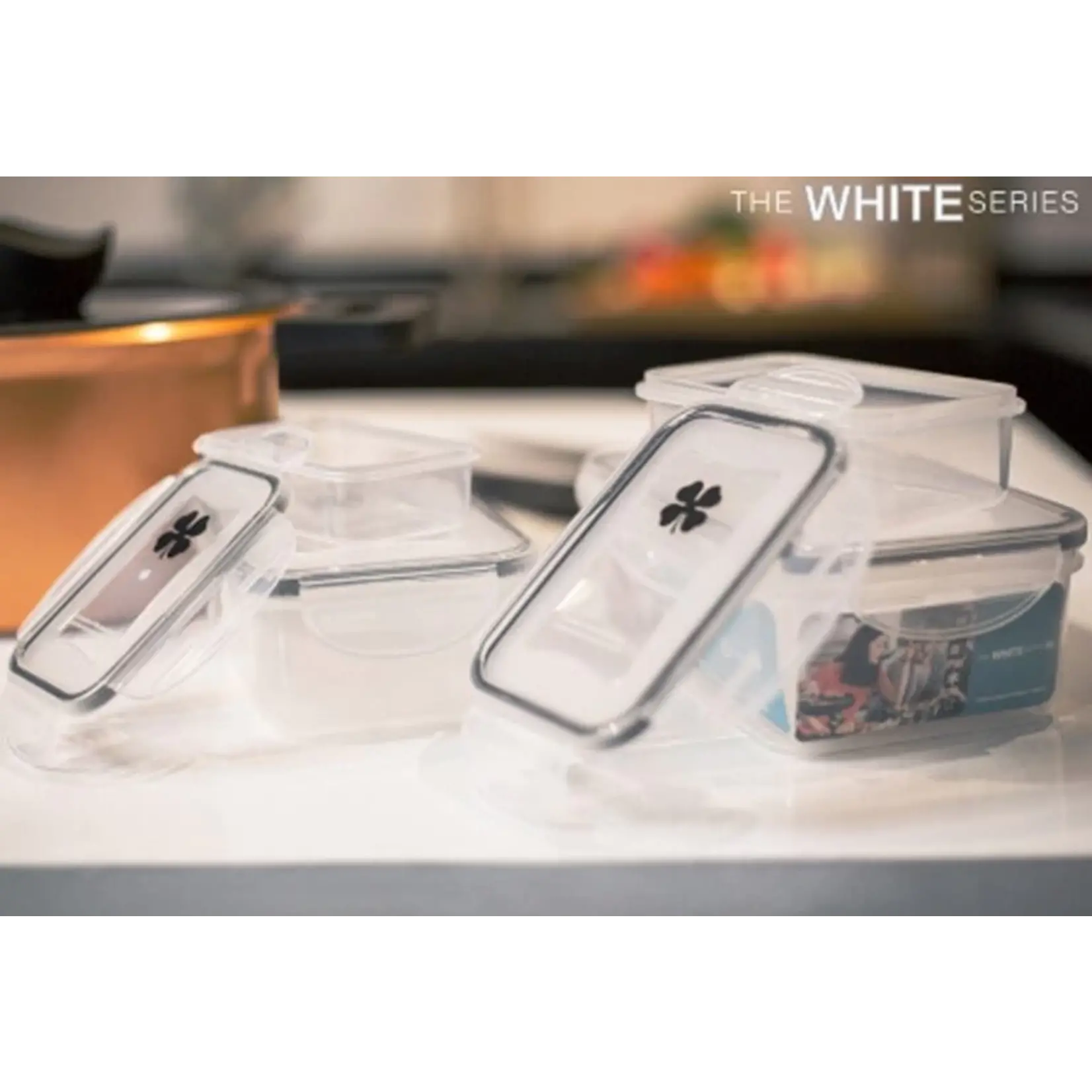 Set of food containers The white series 120ml, 240ml, 500ml, 1000ml