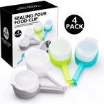 Dok Home Zak Afdichter met schenkkop - seal & pour bag clip - 4 stuks