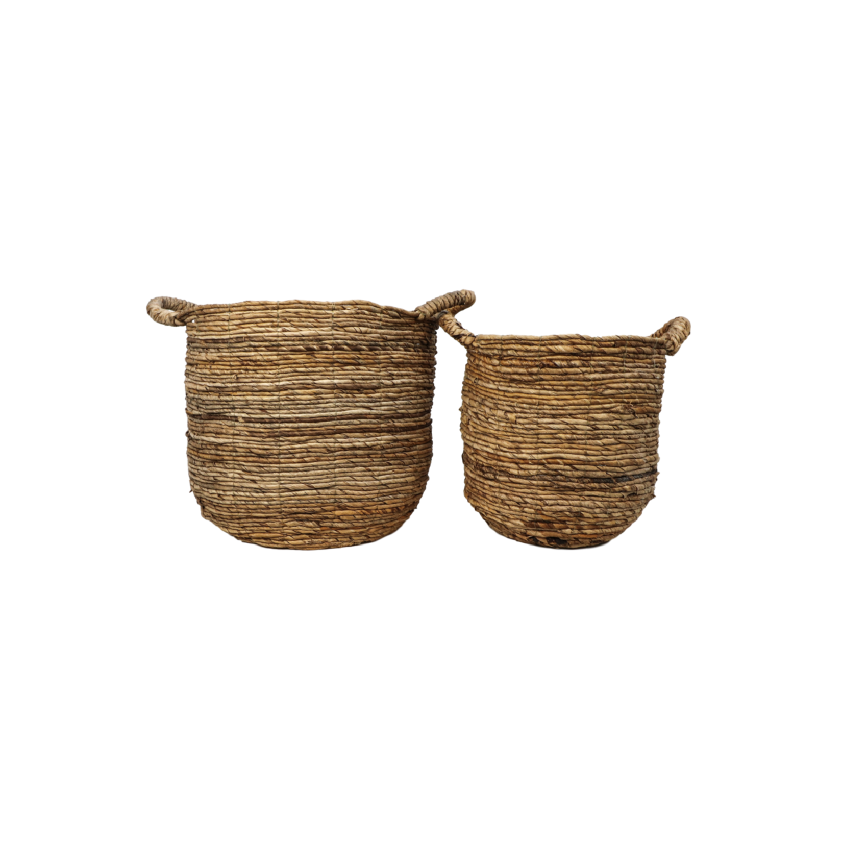 Mica Decorations 2 Delige Opbergmand Set - naturel - bananenblad
