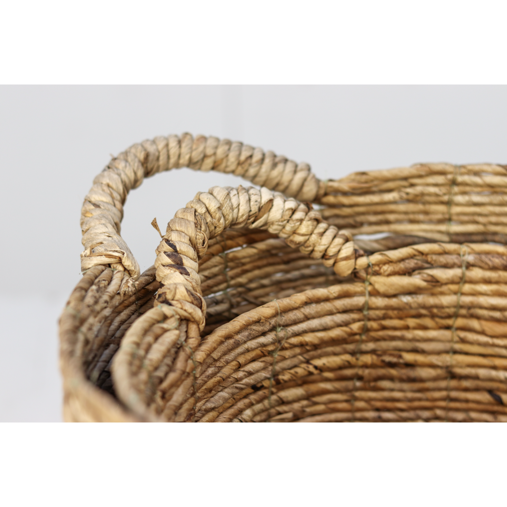Mica Decorations 2 Delige Opbergmand Set - naturel - bananenblad