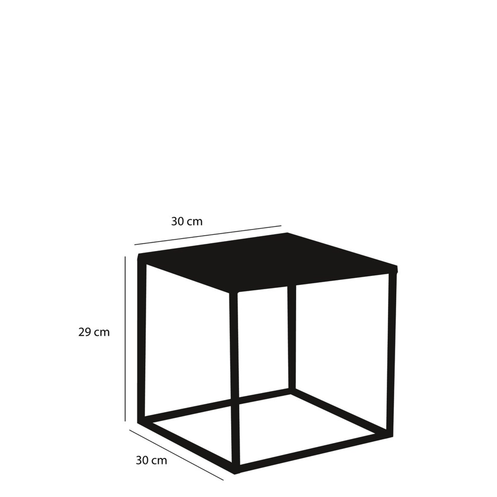 Mica Decorations Goa Bijzettafel - Set van 2 - L35 x B35 x H33 cm - Metaal - Zwart