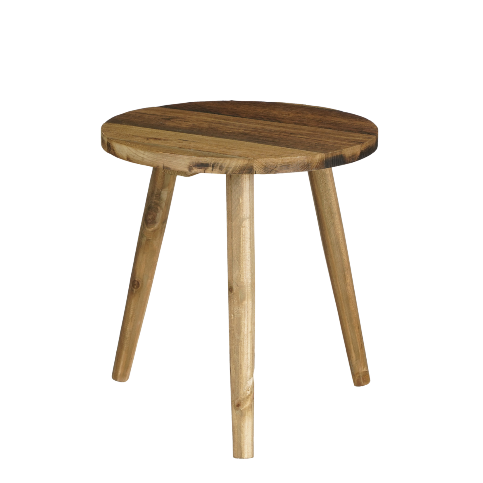 Mica Decorations Bold Bijzettafel - H36 x Ø33 cm - Gerecycled Hout - Bruin